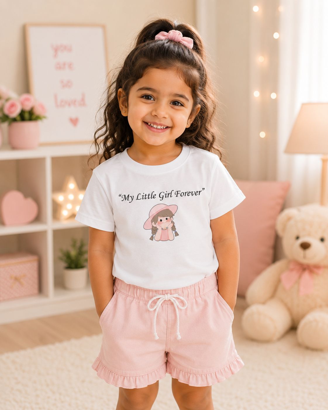My Little Girl Forever Tee – Adorable Girls Graphic T-Shirt for Ages 1–6