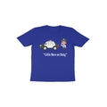 Royal blue Little Hero on Duty cute police car graphic t-shirt by Little Scribbles