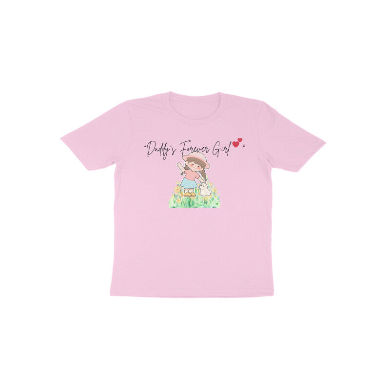 Light pink Daddy’s Forever Girl cute princess graphic tee by Little Scribbles