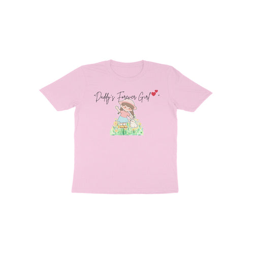 Light pink Daddy’s Forever Girl cute princess graphic tee by Little Scribbles