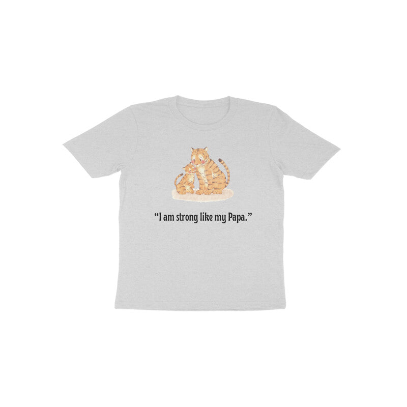 Grey Papa’s Little Tiger casual everyday toddler graphic shirt by Little Scribbles