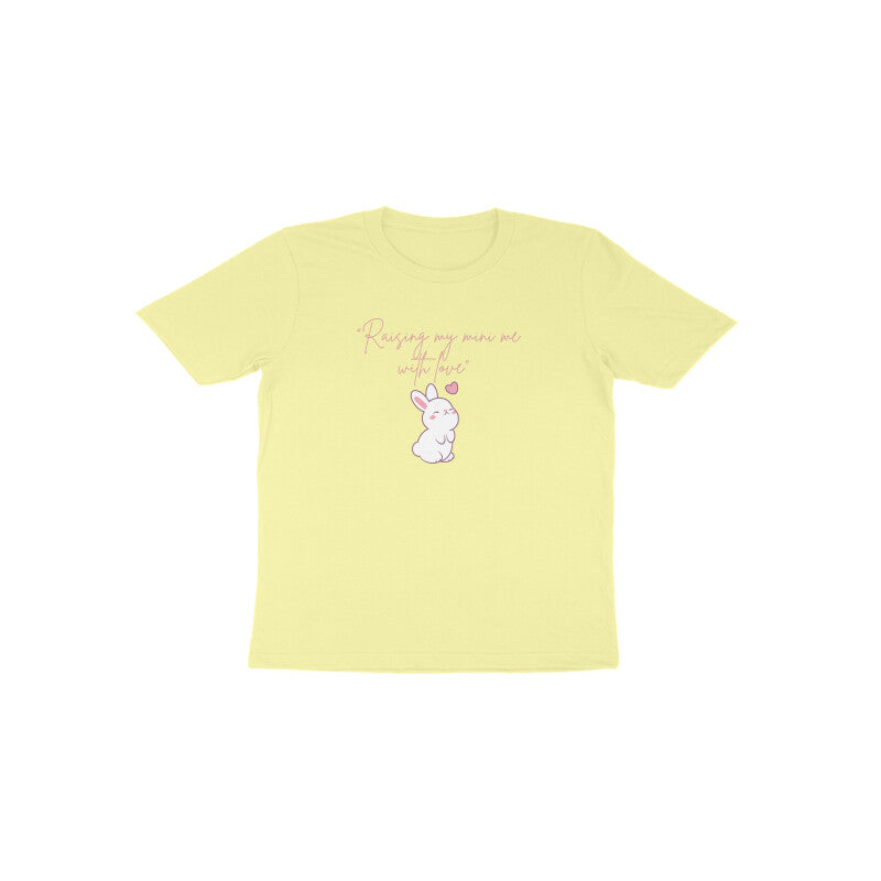 Butter yellow Mini Me Bunny soft pastel toddler graphic tee by Little Scribbles