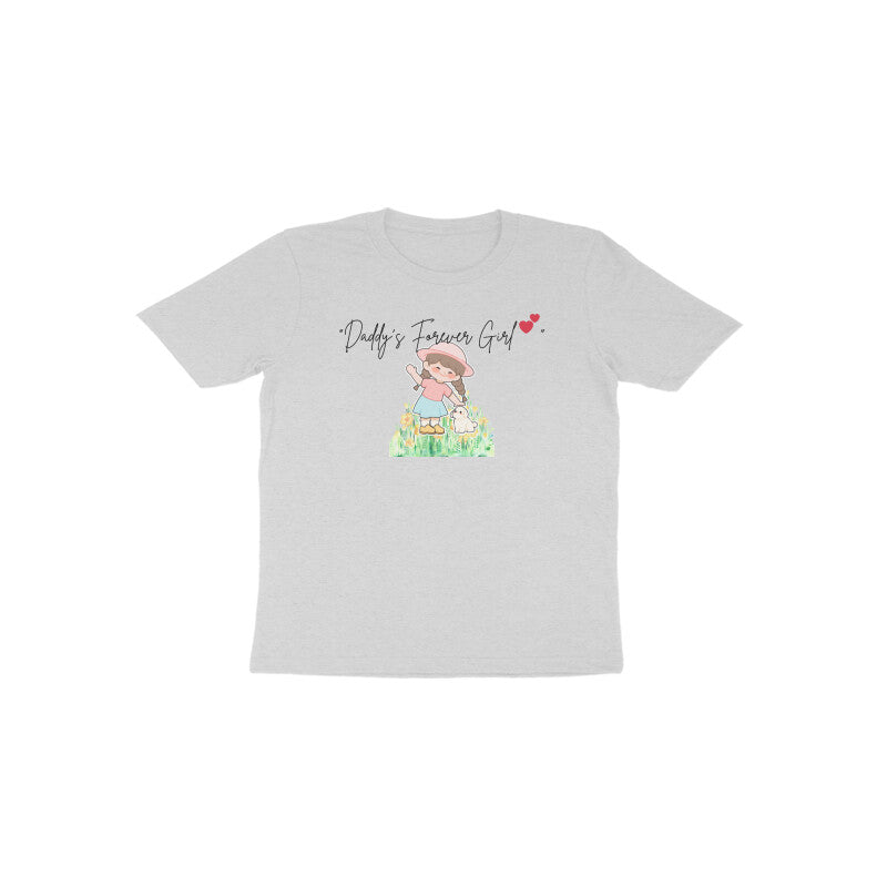 Grey Daddy’s Forever Girl casual everyday graphic baby tee by Little Scribbles