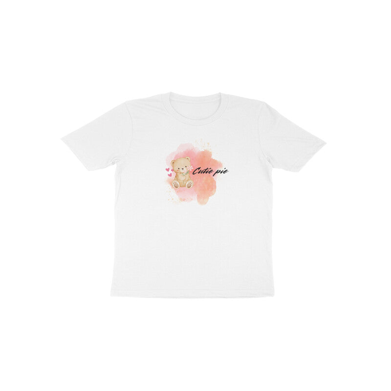 White Cutie Pie Duo matching sibling teddy bear t-shirt by Little Scribbles
