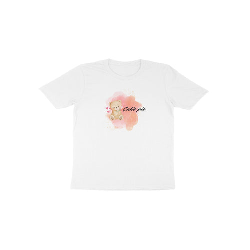 White Cutie Pie Duo matching sibling teddy bear t-shirt by Little Scribbles