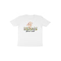 White Born Cute Bunny adorable floral graphic t-shirt for kids by Little Scribbles
