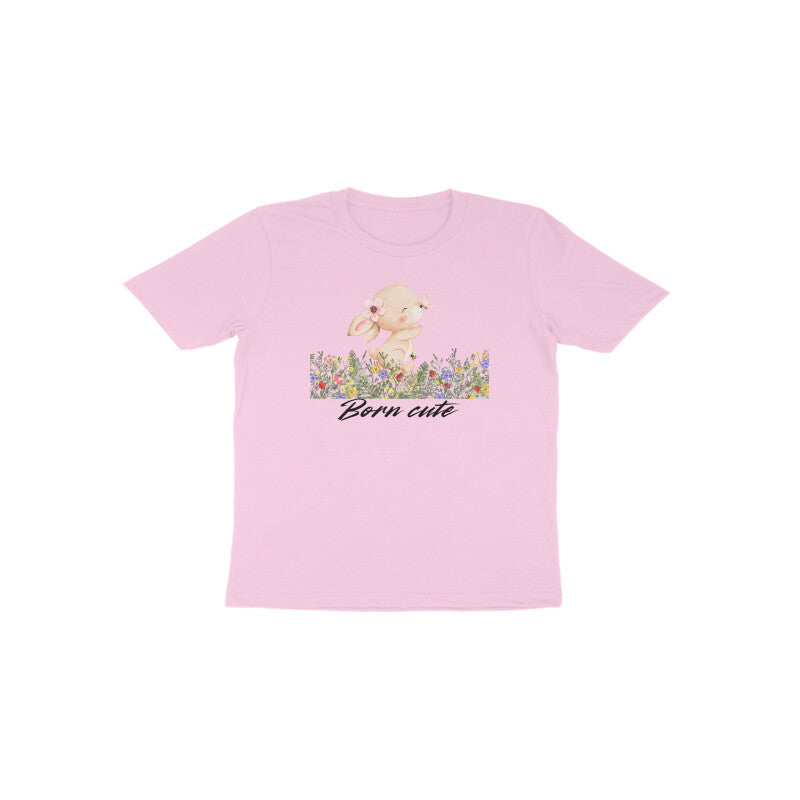 Light pink Born Cute Bunny cute princess graphic kids t-shirt by Little Scribbles