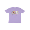Lavender Wonderful One Elephant cute floral 1st birthday baby tee by Little Scribbles