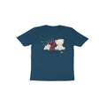 Navy blue Terrific Two teddy bear 2nd birthday graphic shirt by Little Scribbles